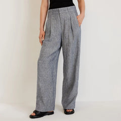 The Linen Way-High® Drape Pant  | Canvas Tan / Navy