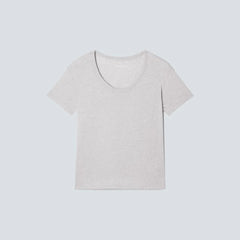 The Air Scoop-Neck Tee | Heathered Oatmeal