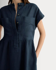 The Craft Dress in Linen | Navy