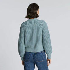 The Texture Cotton Cardigan | Blue Shadow