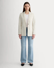 The Relaxed Blazer in Buttersmooth | Heathered Oat