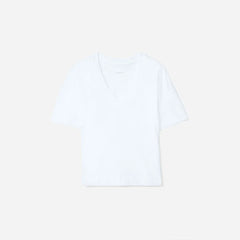 The Organic Cotton Slouchy V-Neck | White