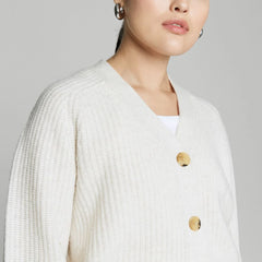 The Felted Merino Cardigan | Heathered Oat