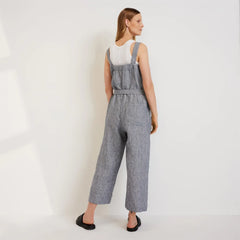 The Linen Jumpsuit | Canvas Tan / Navy
