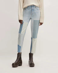 The ’90s Cheeky® Mended Jean | Patched Indigo | 28.5" Inseam