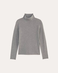 The Funnel Neck in Cotton Cashmere | Heather Charcoal