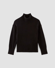 The Cashmere Oversized Turtleneck | Black