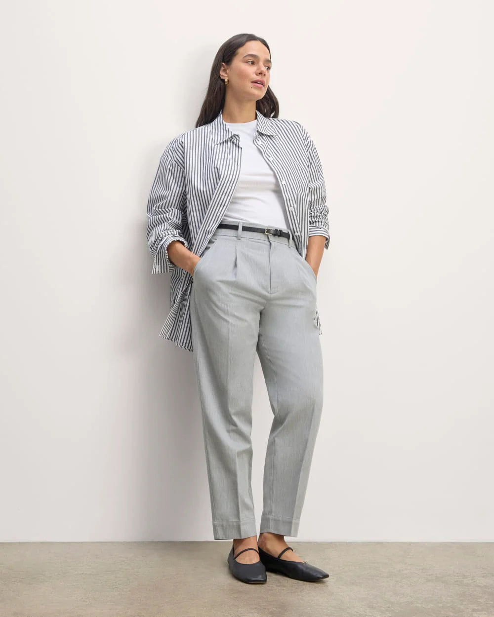 The Draper Tapered Pant in Buttersmooth | Heather Steel