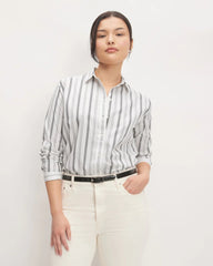 The Must-Have Shirt in Silky Cotton | Bone / Black