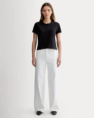 The Box-Cut Tee in Essential Cotton | Black | Pocket