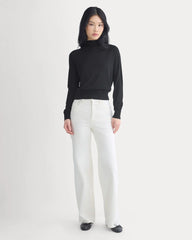 Mockneck Sweater In Ultrafine Merino | Black