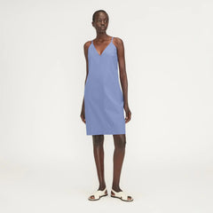 The Poplin Slip Dress | Cornflower Blue