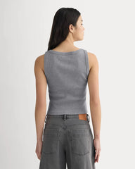 The Selfie Boatneck Tank | Mid Heather Grey