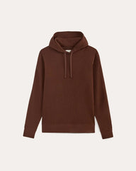 The Waffle-Knit Hoodie | Dark Mahogany