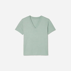 The Vintage V-Neck Hemp Tee | White Sage