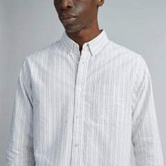 The Classic Oxford Shirt | Canvas / Mauve / Chocolate | Tall