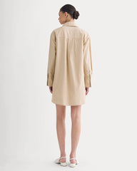 The Mini Shirtdress in Ultrasoft Cotton | Tiger's Eye / Optic White
