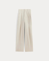 The Draper Pleated Pant in Buttersmooth | Heathered Oat | 32" Inseam