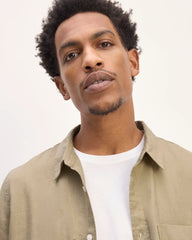The Linen Straight Hem Shirt | Trench Coat Khaki