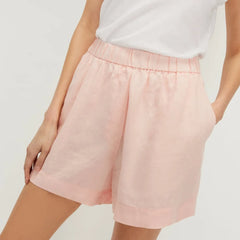 The Linen Boxer Short | Petal Pink