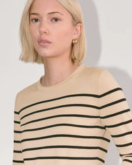 The Crew in Cotton Cashmere | Powder / Black