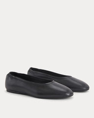 Made in Italy Flat | Black Leather