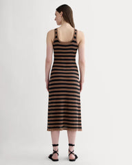 The Crochet Knit Tank Dress | Mocha / Black