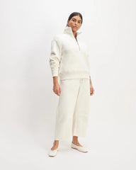 The ReTrack Half-Zip Sweatshirt | Bone