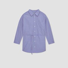 The Poplin Tie Back Shirt | Cornflower Blue