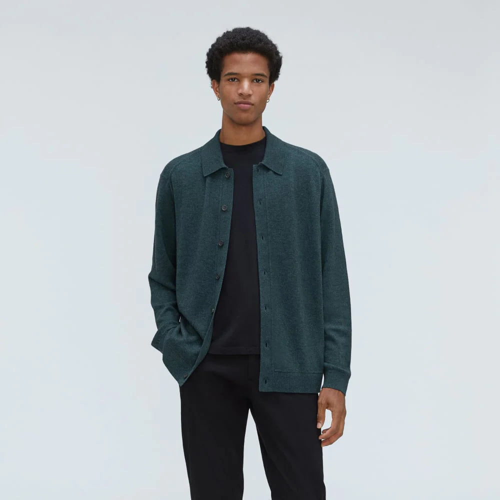 The Merino-Blend Sweater Polo | Deep Teal