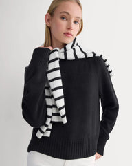 The Boxy Crew in Cashmere | Black