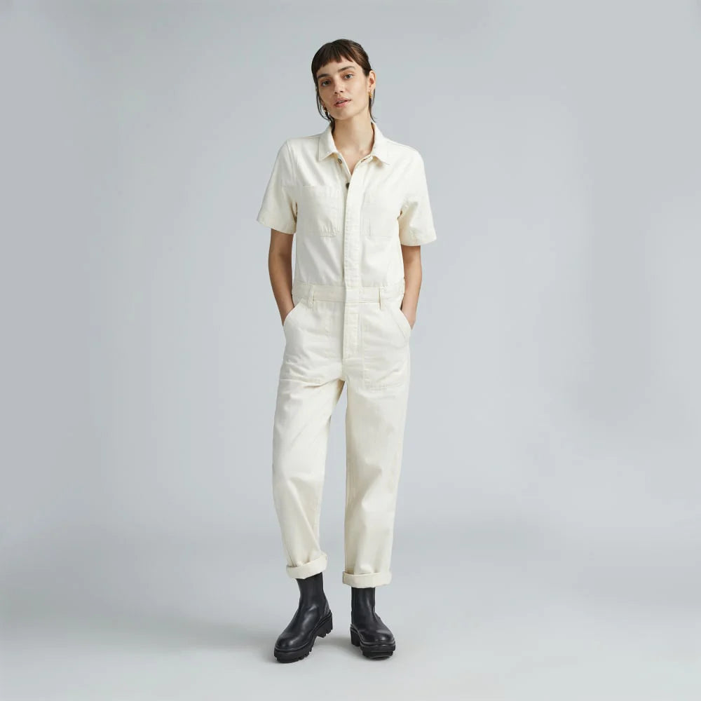 The Supersoft Jean Coverall | Seeded Ecru