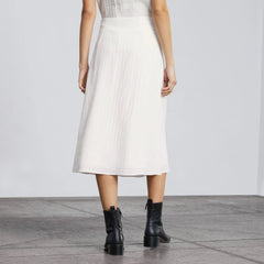 The City Stripe Midi Skirt | Bone