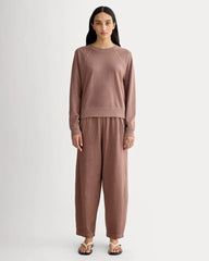 The Off-Duty Long-Sleeve Tee | Brown Garment Dye