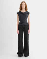 The Draped Top in Butterknit | Black