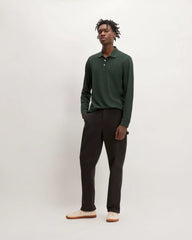 The Long-Sleeve Pique Polo | Scarab