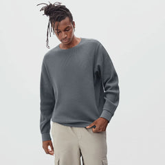 The Waffle Long-Sleeve Crew Tee | Slate