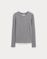 The Cozy Rib Long-Sleeve Tee | Mid Heather Grey