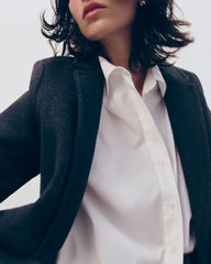 The Topcoat in Wool | Dark Charcoal Melange