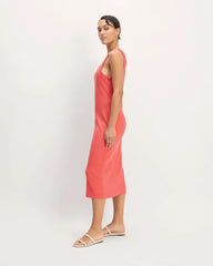 The ’90s Rib Dress | Coral