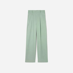The Draper Pleated Pant in Buttersmooth | Lily Pad | 32" Inseam