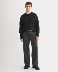 Luxe Merino Double-Knit Sweater |  Black