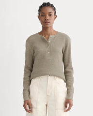 The Waffle Henley | Oatmeal Heather