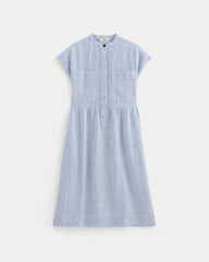 The Craft Dress in Linen | Bluebell / Bone