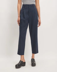The Draper Tapered Pant in Buttersmooth | Navy / Bone