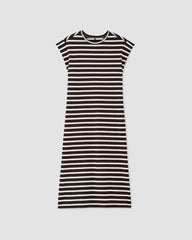 The Muscle Tee Midi Dress | Black / Bone