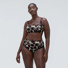 The High-Rise Hipster Bottom | Black / Canvas Floral