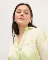The Everlane x Marques' Almeida Satin Tie-Dye Shirt | Seafoam Tie-Dye