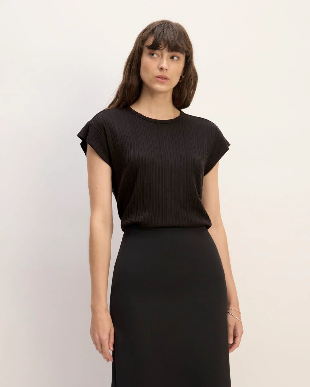 The Rib Muscle Tee | Black