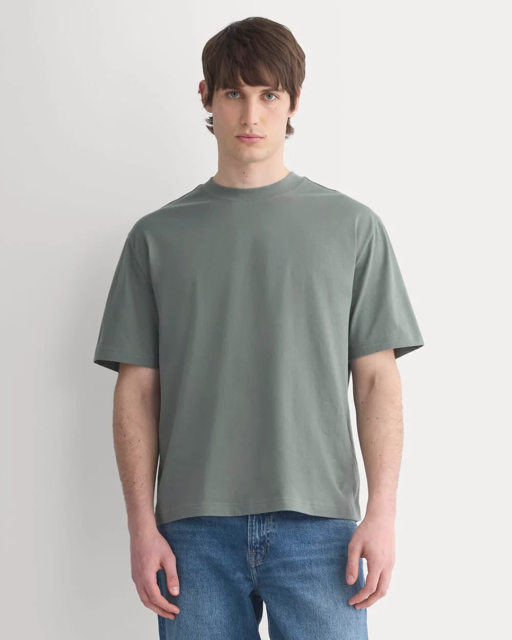 Archive Relaxed-Fit Cotton Crew | Agave Green